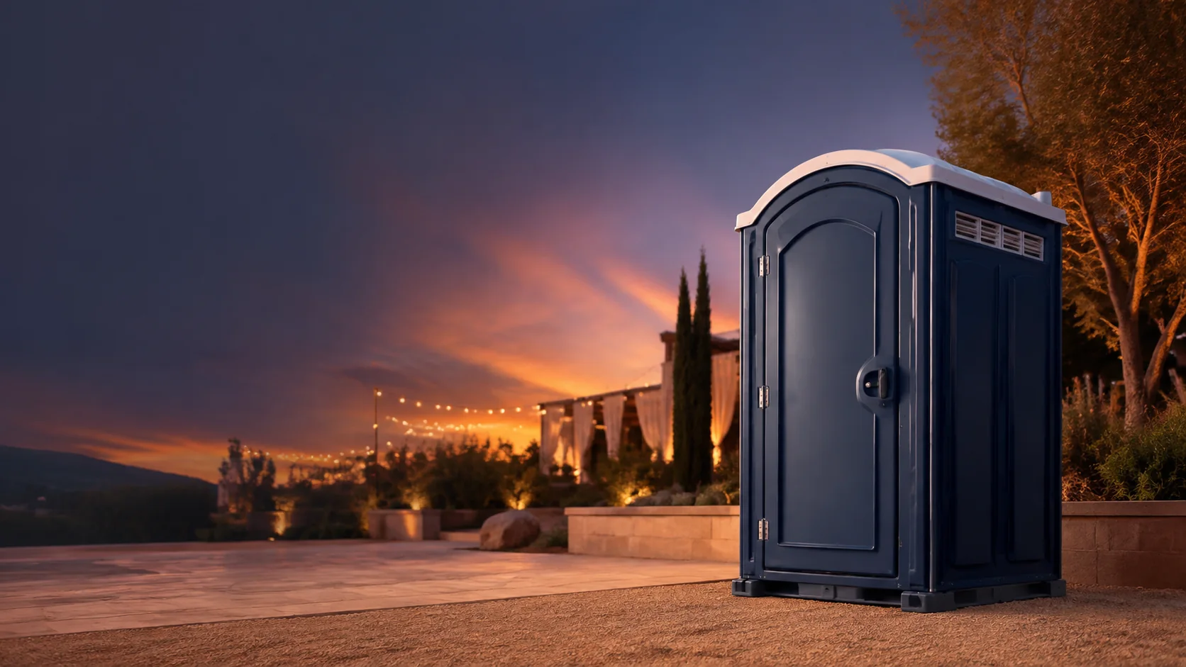 Portable restroom shown for rental planning in Idaho Falls, ID